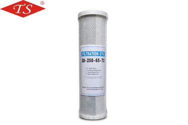 Tahan lama 10 Inch CTO Alkaline Water Filter Cartridge Bahan Penutup PVC